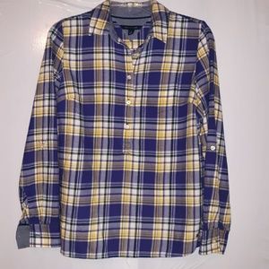 Women's Tommy Hilfiger purple and yellow popover